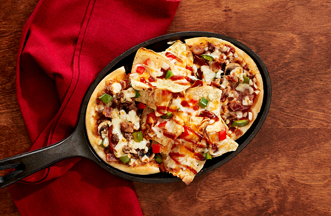 6-inch signature pizza with Classic BBQ Nachos