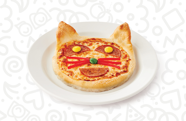 Kitty Kat kids meal served with fries or side salad
