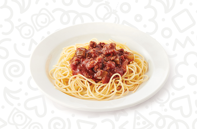 Noodles with meat sauce or garlic butter sauce